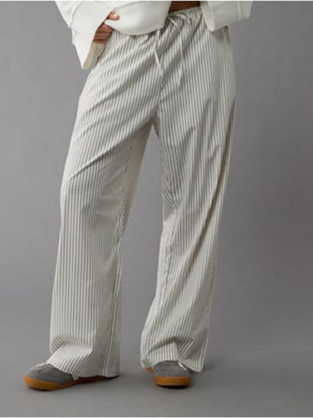 American Eagle Striped Wide Leg Pull-On Lounge Pants XS